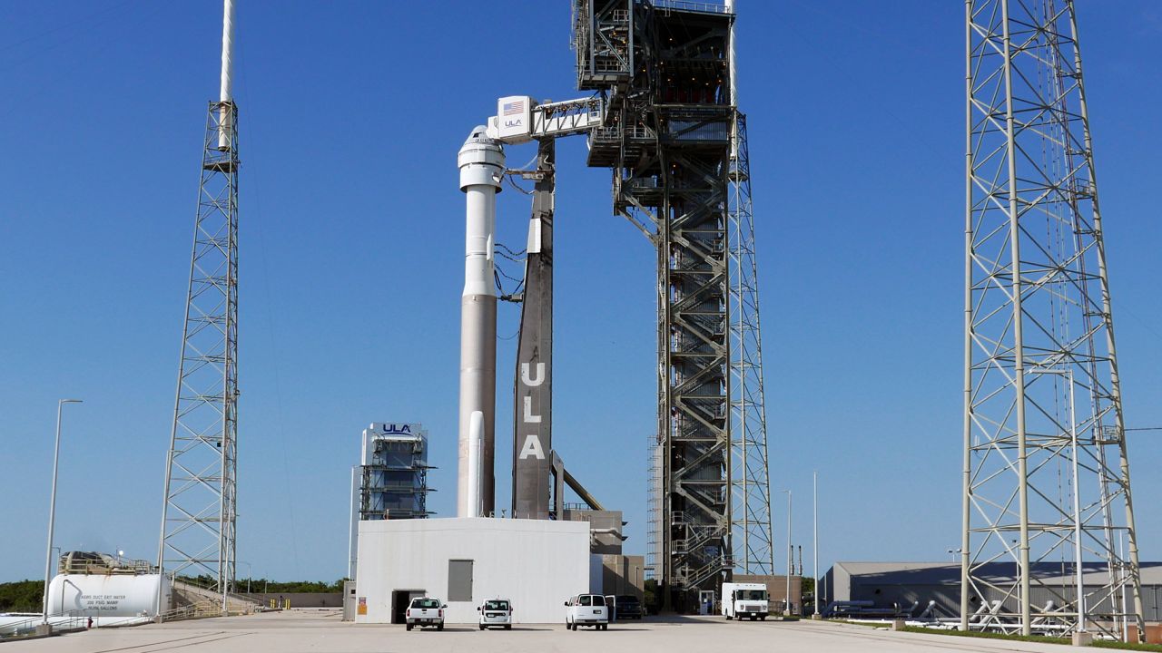 Boeing's Starliner capsule atop an Atlas V rocket stands ready at Space Launch Complex 41 at the Cape Canaveral Space Force Station for a mission to the International Space Station, Friday, May 31, 2024, in Cape Canaveral, Fla. The launch is scheduled for June 1. (AP Photo/John Raoux)