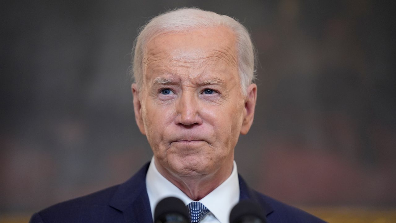 President Joe Biden delivers remarks on the verdict in former President Donald Trump's hush money trial and on the Middle East, from the State Dining Room of the White House, Friday, May 31, 2024, in Washington.