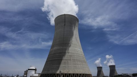 Cooling tower three with one and two in the background are seen at the nuclear reactor facility at the Alvin W. Vogtle Electric Generating Plant, Friday, May 31, 2024, in Waynesboro, Ga. (AP Photo/Mike Stewart)