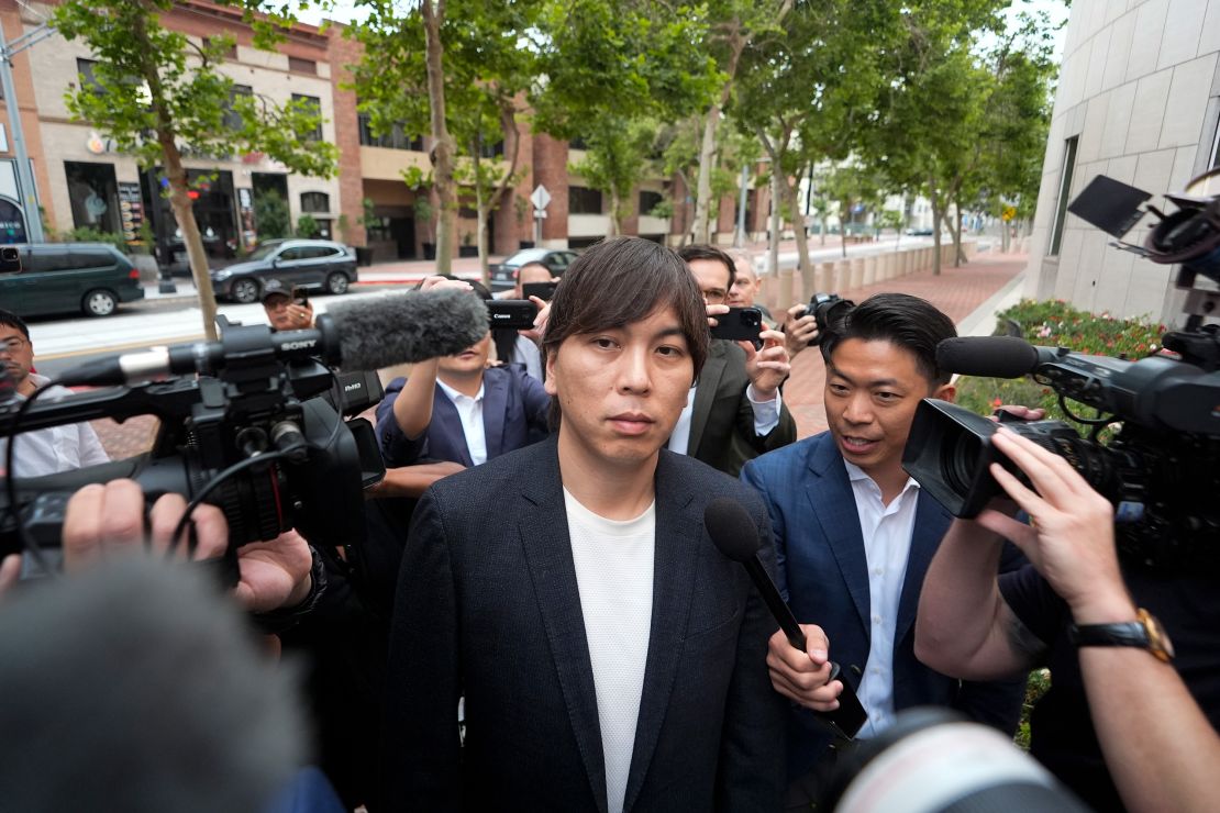 Mizuhara arrives at federal court in Santa Ana, California, in June.