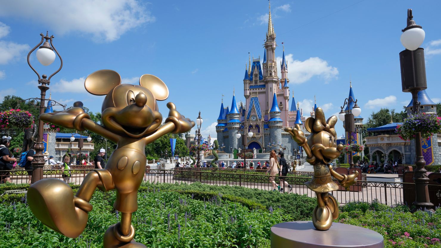 The Cinderella Castle is seen at the Magic Kingdom at Walt Disney World in 2023.