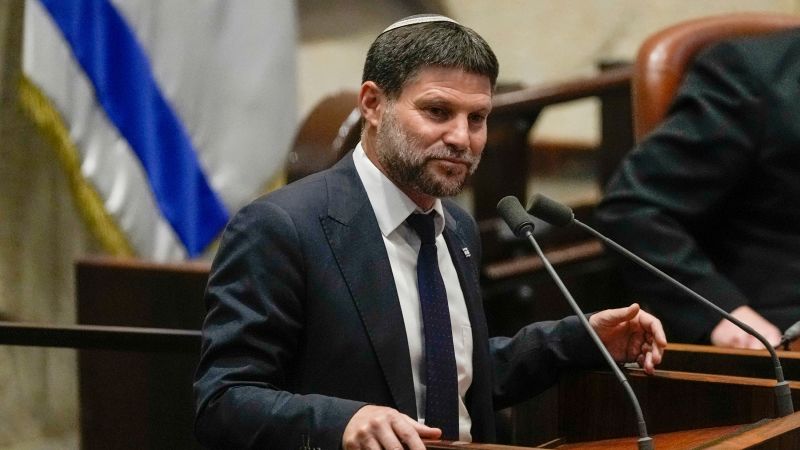 Израелският министър на финансите Безалел Смотрич е говорил за предотвратяване