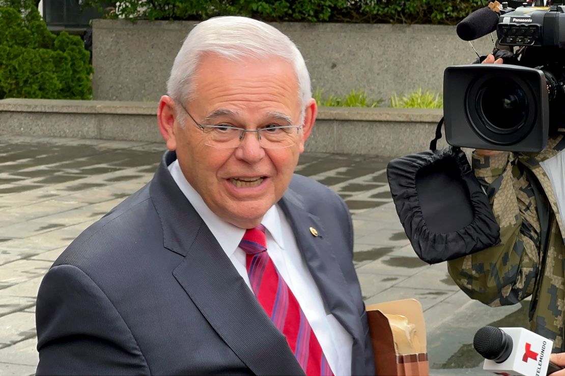 New Jersey Sen. Bob Menendez leaves federal court in New York City on June 6, 2024.