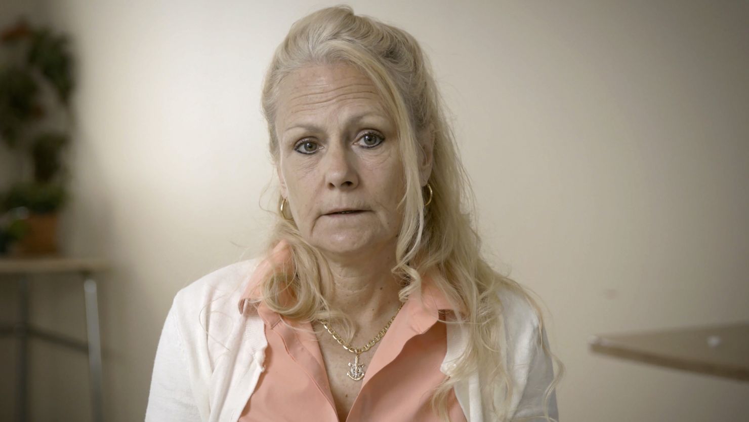 Pamela Smart makes a statement at Bedford Hills Correctional Facility in Bedford Hills, New York, on May 1, 2024.