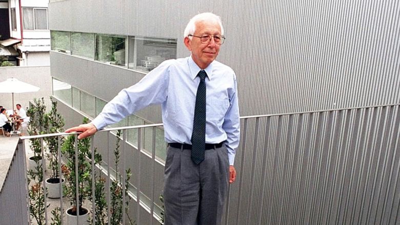 A file photo shows Japanese architect Fumihiko Maki at his office in Tokyo in July 1999. Maki who won the Pritzker Prize died on June 6, 2024 at the age of 95. Maki was known for his works such as the Hill Side Terrace in Tokyo and the 4 World Trade Center in New York. ( The Yomiuri Shimbun via AP Images )