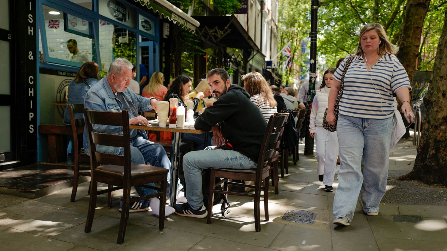 A restaurant in Covent Garden in London, pictured on June 17, 2024.