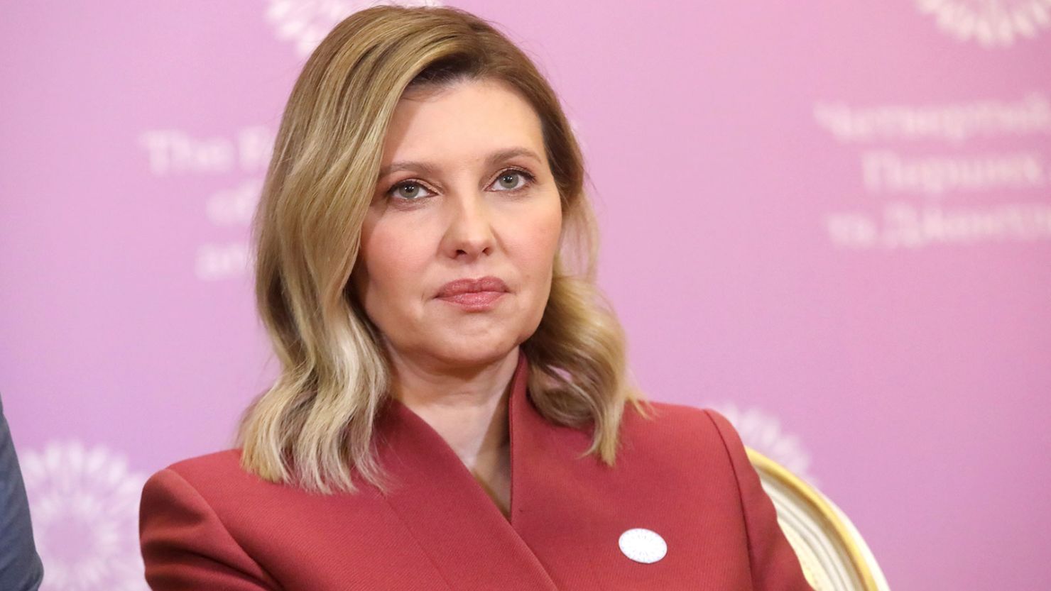 Olena Zelenska, the wife of Ukrainian President Volodymyr Zelensky, in Kyiv on June 18, 2024.