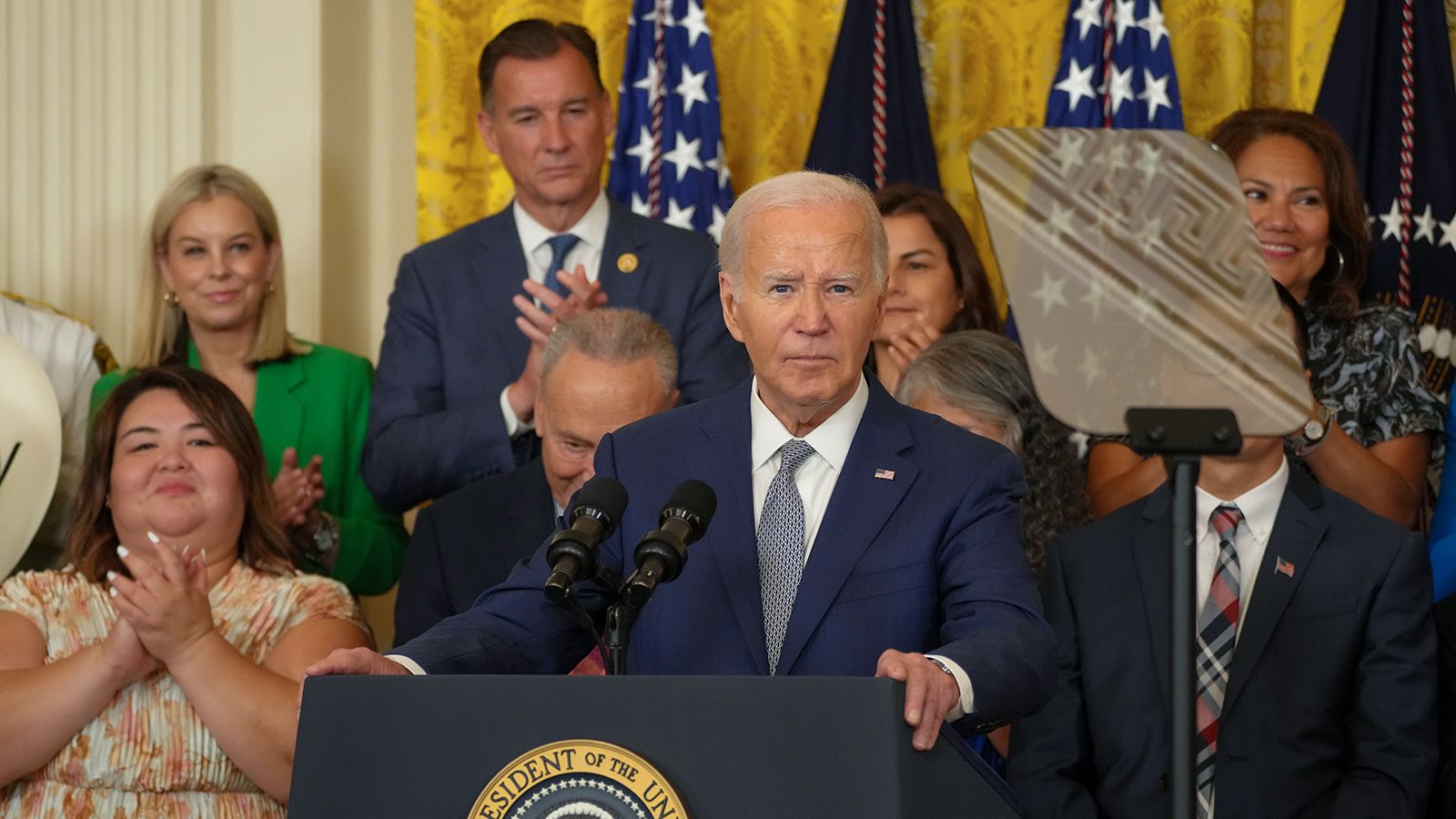 President Biden is announcing new changes to keep families together who have DACA Dreamer spouses seeking to change their immigration status, in Washington on Jun 19, 2024.