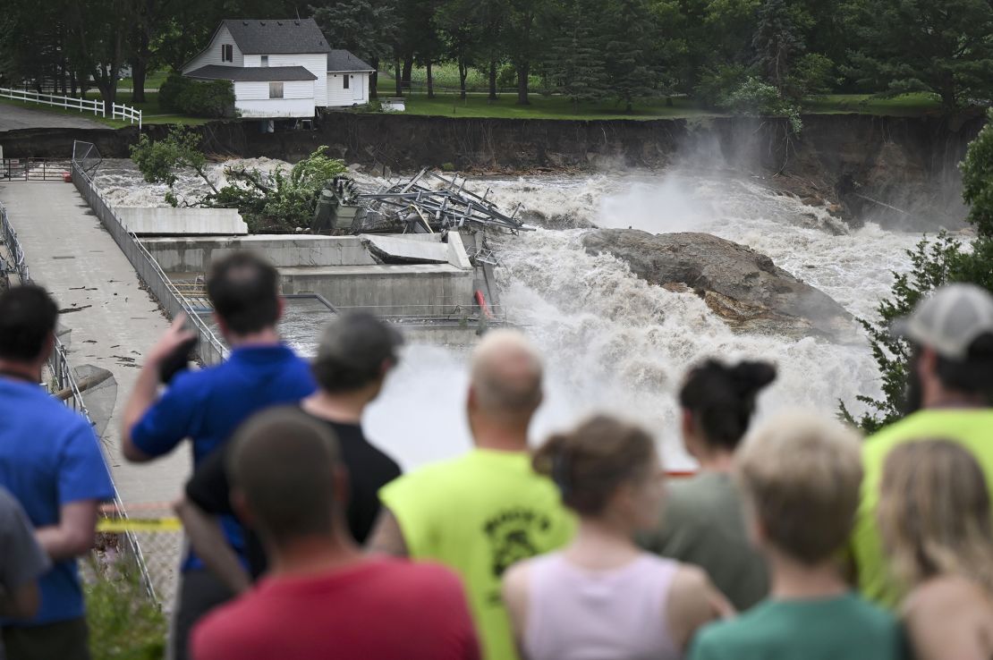 Blue Earth County officials are monitoring the dam, but widespread evacuation orders have not been issued.