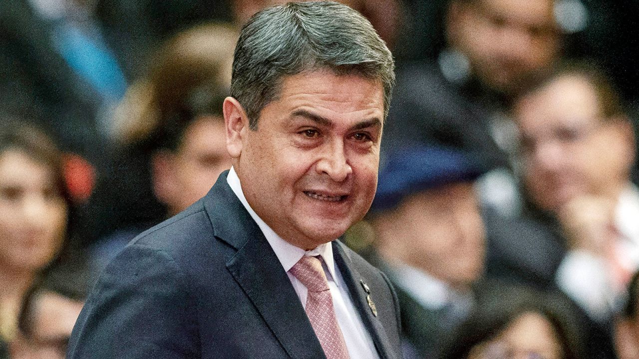 Juan Orlando Hernandez in Guatemala City, January 14, 2020.