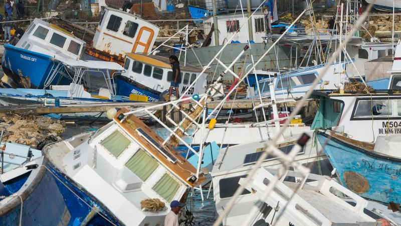 In pictures: Record-breaking Hurricane Beryl