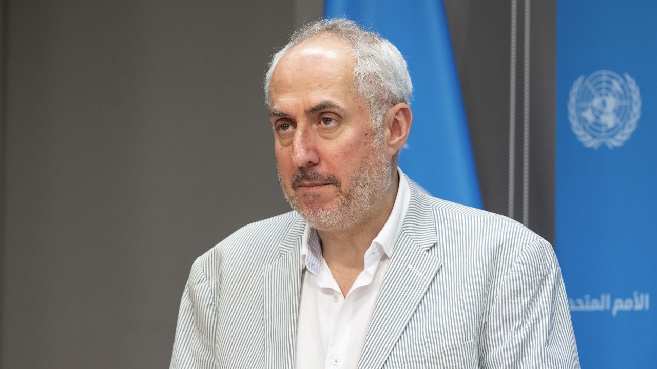 Press Briefing by the Spokesperson for the Secretary-General Stephane Dujarric at UN Headquarters in New York on July 1, 2024. (Photo by Lev Radin/Sipa USA)(Sipa via AP Images)