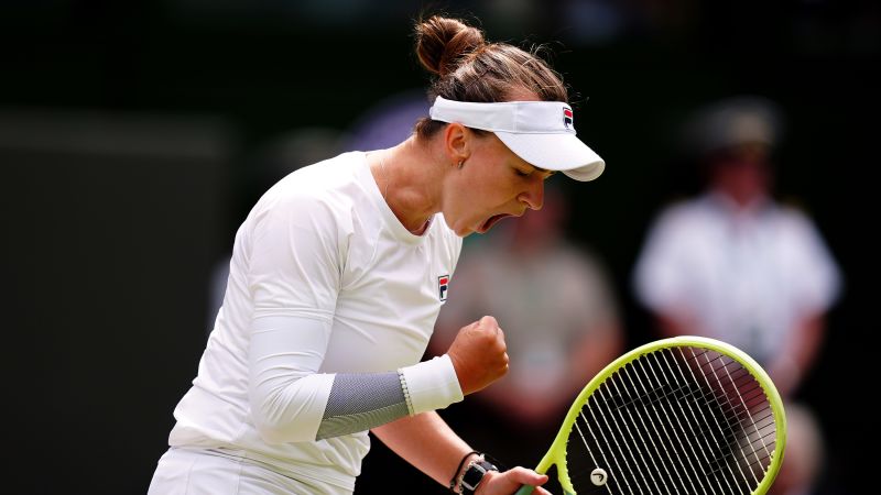 Barbora Krejcikova wins Wimbledon title for the first time after beating Jasmine Paolini in tense final