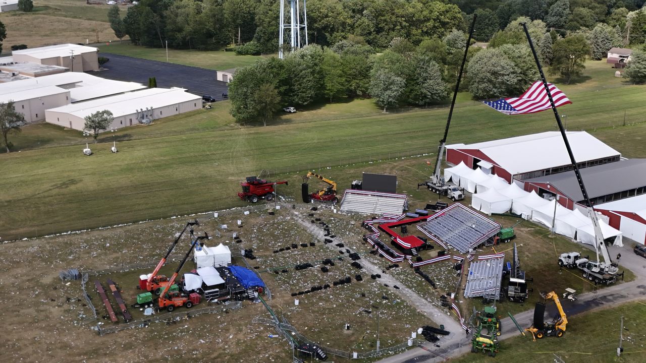 The Butler Farm Show, site of the campaign rally where former President Donald Trump was wounded, is seen Monday July 15, in Butler, Pennsylvania.