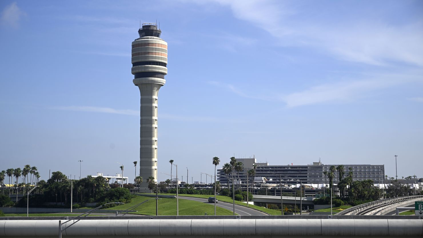 The FAA air traffic control tower at Orlando International Airport.