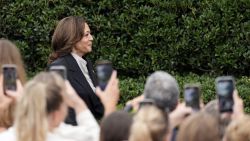 Vice President Kamala Harris arrives to speak from the South Lawn of the White House in Washington, Monday, July 22, 2024, during an event with NCAA college athletes. This is her first public appearance since President Joe Biden endorsed her to be the next presidential nominee of the Democratic Party.