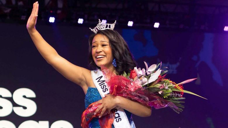 This photo provided by Miss America shows Alexis Smith who was crowned Miss Kansas on June 8, 2024, at the ceremony held in Pratt, Kan. Smith works overnight shifts as a cardiothoracic intensive care nurse in Wichita. (Miss America via AP)