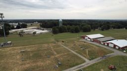 A view of the site of the July 13, Trump campaign rally on the grounds of the Butler Farm Show, which was visited by members of the House Committee on Homeland Security, led by Chairman Mark E. Green, R-Tenn., Monday, July 22, 2024, in Butler, Pa. (AP Photo/Jessie Wardarski)