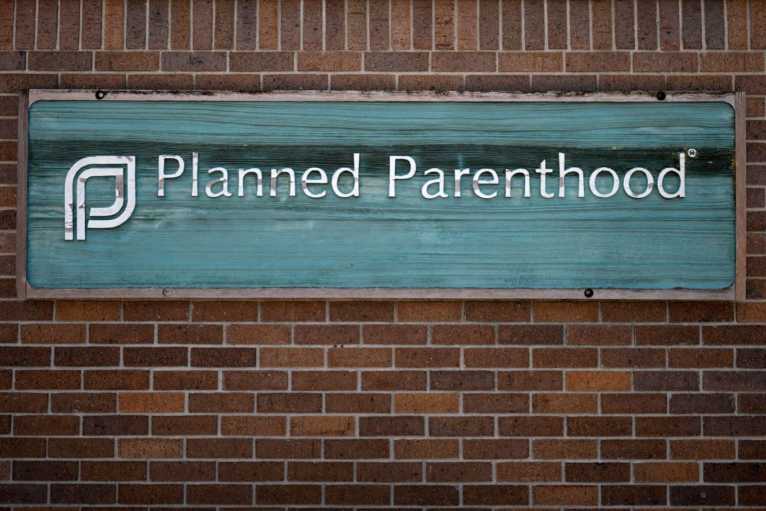 A Planned Parenthood sign is displayed outside the clinic, on Thursday, July 18, 2024, in Ames, Iowa.