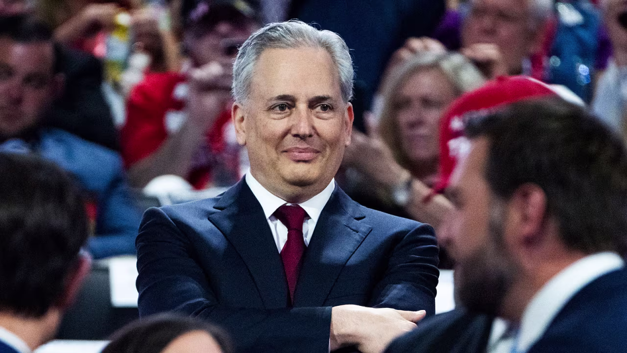 David Sacks, a venture capitalist is seen in Fiserv Forum on the first day of Republican National Convention in Milwaukee, on July 15.