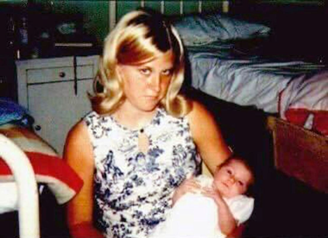 Karen Wilson-Buterbaugh holds her newborn daughter at the Florence Crittenton Maternity Home in Washington D.C. on August 10, 1966. Wilson-Buterbaugh gave birth during the 