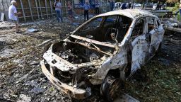 The situation in the Kursk region. Consequences of a downed Ukrainian Armed Forces (AFU) missile falling on a residential multi-story building in the Railway District of Kursk on August 11, 2024. Russia, Kursk region, Kursk
