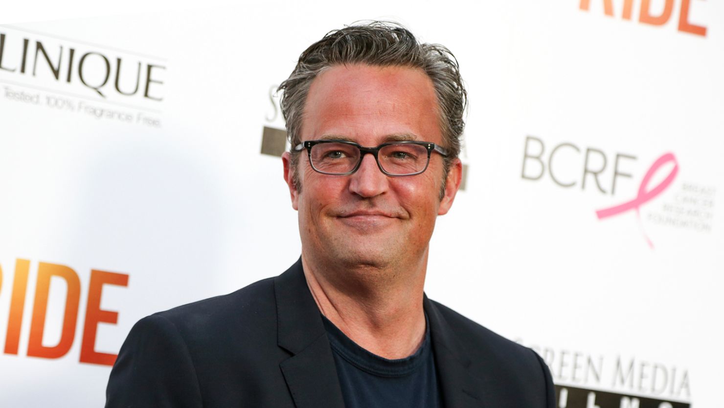 Matthew Perry appears at the premiere of "Ride" in Los Angeles on April 28, 2015.