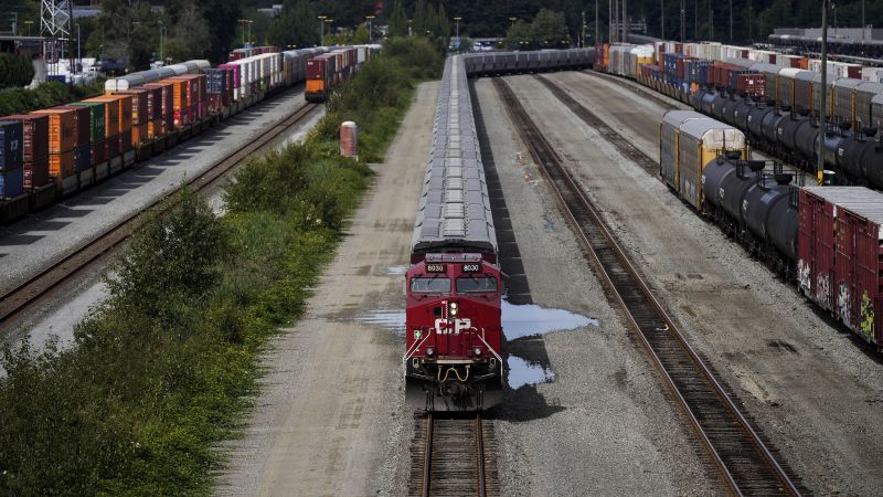 Schließung der kanadischen Eisenbahnstrecken für den Gütertransport, was einen schweren Schlag für die nordamerikanische Wirtschaft bedeuten könnte