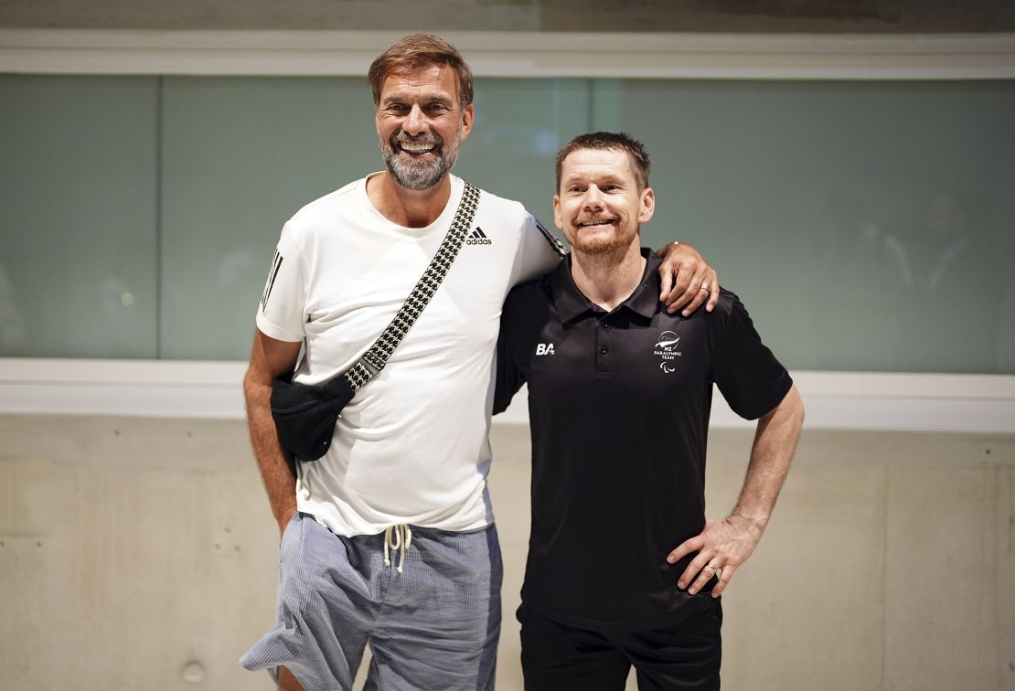 Jurgen Klopp came to Paris to watch New Zealand's Wojtek Czyz during the Para Badminton at the Paris 2024 Summer Paralympic Games.