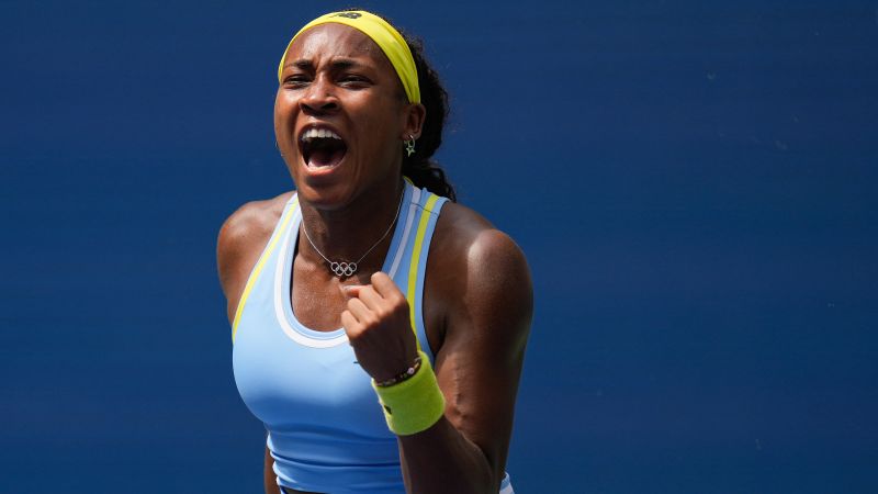 Coco Gauff rallies from behind to keep her US Open title defense alive | CNN