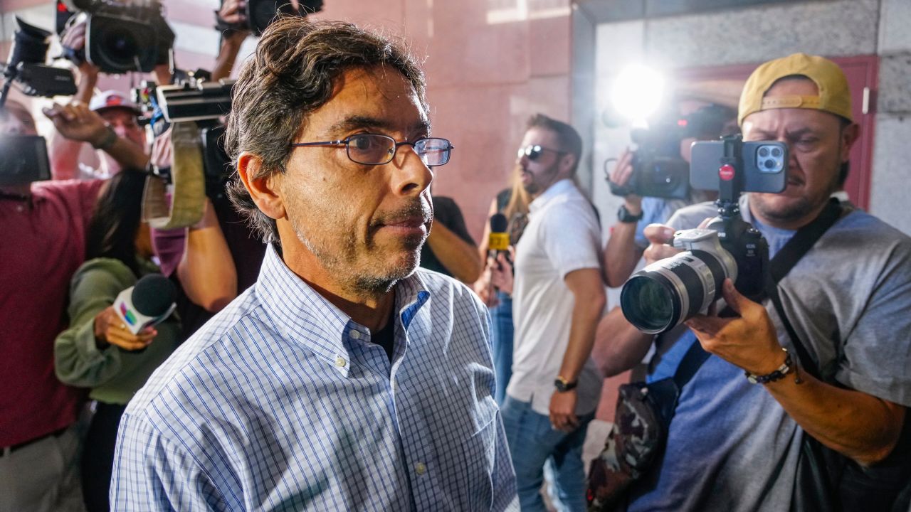 Dr. Mark Chavez, a physician from San Diego, at a Los Angeles courthouse in August.