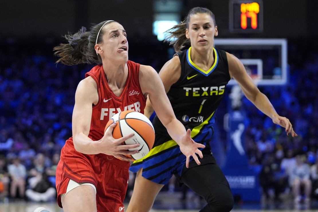 Caitlin Clark scored 28 points against the Dallas Wings.