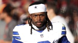 Dallas Cowboys wide receiver KaVontae Turpin (9) stands on the sideline during an NFL football game against the Cleveland Browns, Sunday, Sept. 8, 2024, in Cleveland. (AP Photo/Kirk Irwin)