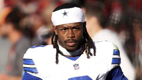 Dallas Cowboys wide receiver KaVontae Turpin (9) stands on the sideline during an NFL football game against the Cleveland Browns, Sunday, Sept. 8, 2024, in Cleveland. (AP Photo/Kirk Irwin)