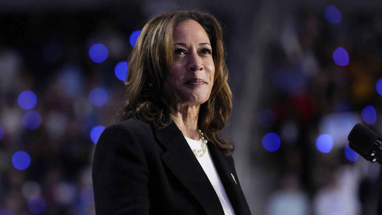 Vice President Kamala Harris speaks during a campaign rally in Charlotte, North Carolina, on September 12.