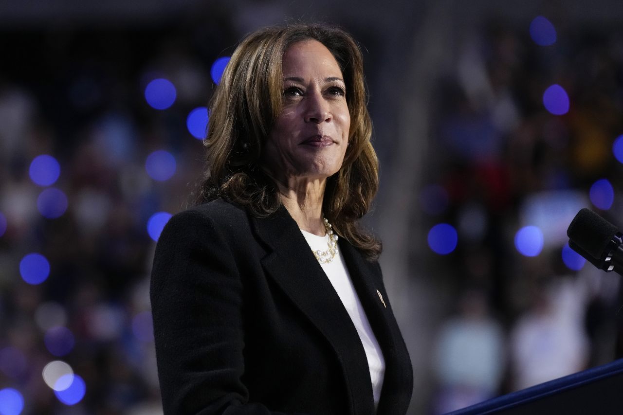 Vice President Kamala Harris speaks during a campaign rally in Charlotte, North Carolina, on September 12.