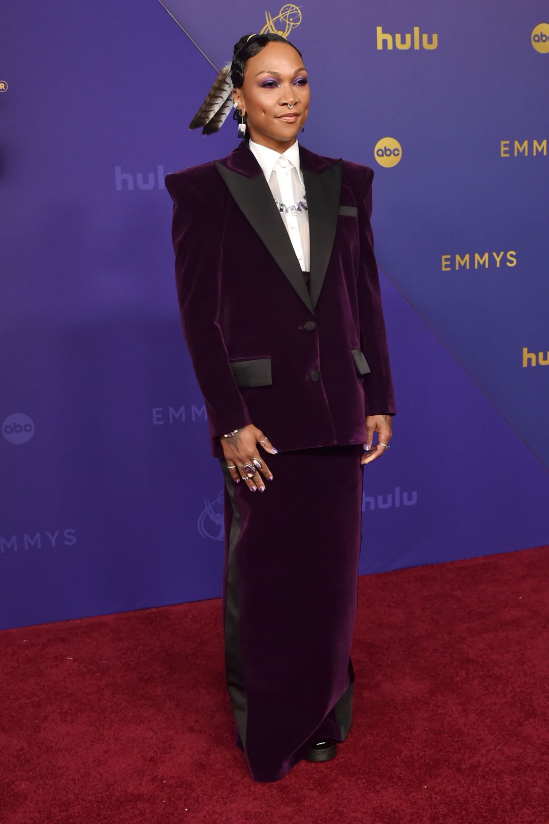 "True Detective: Night Country" actor Kali Reis told reporters on the red carpet that she wore purple to honor her roots in the indigenous Wampanoag community, for whom the shade is a sign of status.