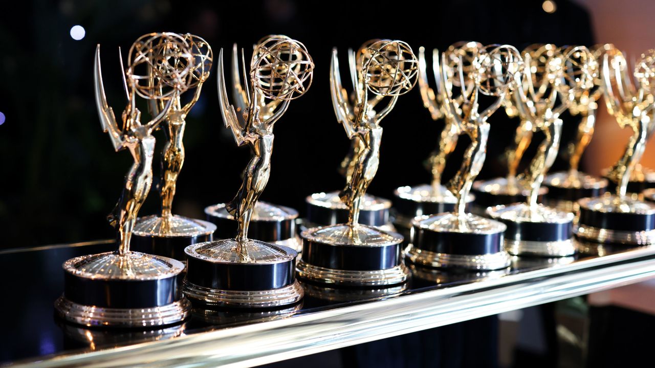 Emmy statuettes on display at the 76th Emmy Awards Trophy Table on Sunday, Sept. 15, 2024 at the Peacock Theater in Los Angeles. (Photo by Mark Von Holden/Invision for the Television Academy/AP Content Services)