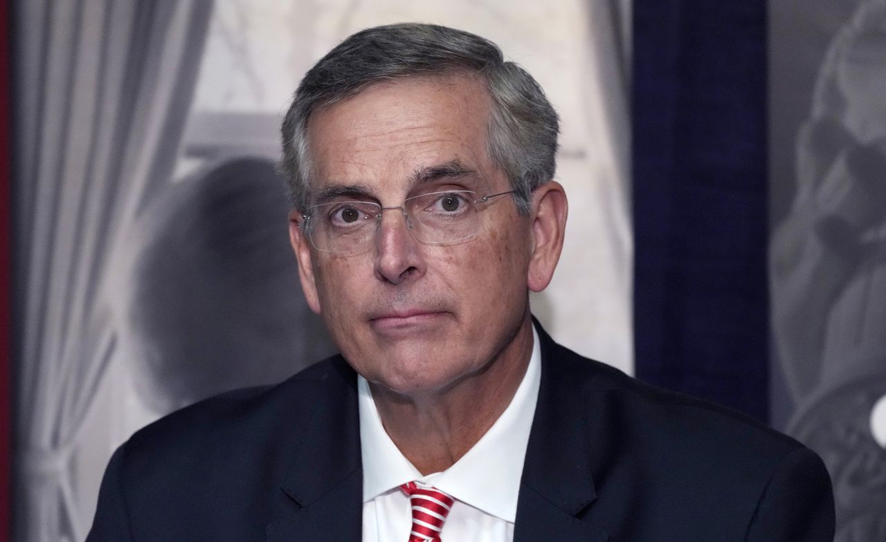 Georgia Secretary of State Brad Raffensperger participates during an election forum, on September 19,  in Ann Arbor.