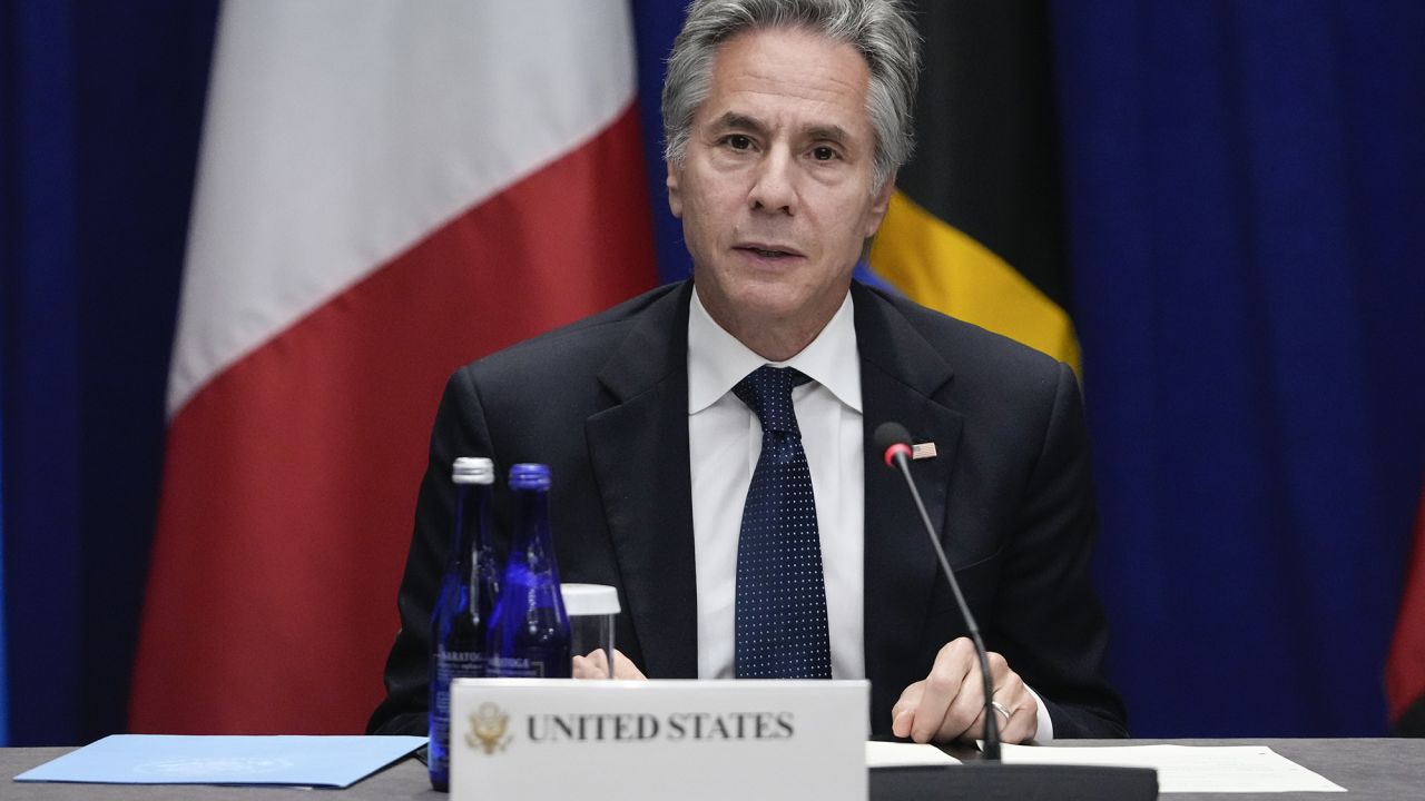 US Secretary of State Antony Blinken speaks at an event on the Lobito Corridor, on September 24, in New York.