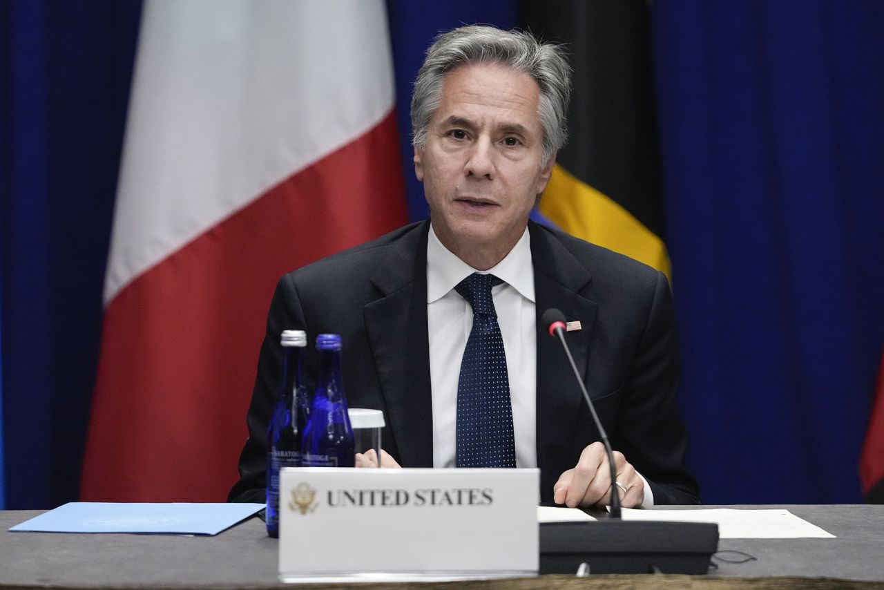 US Secretary of State Antony Blinken speaks at an event on the Lobito Corridor, on September 24, in New York.