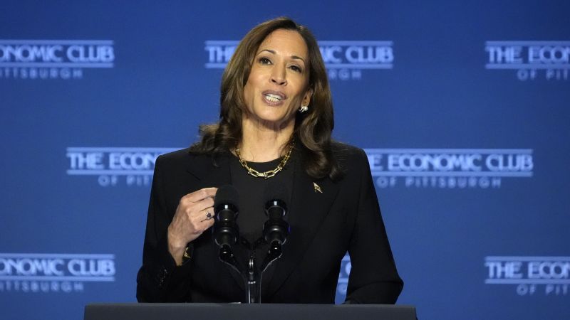 Harris describes Trump’s tariffs as “not very serious” and declines to give details on how to implement her own economic goals