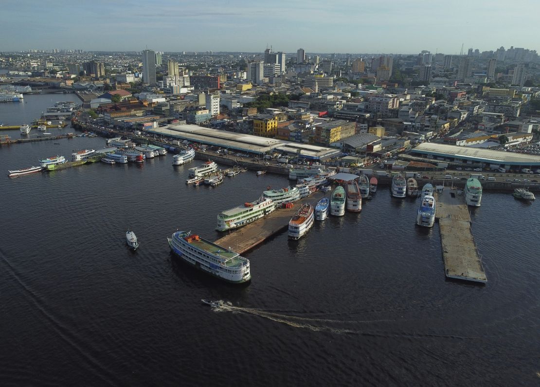 Part of the Rio Negro in Manaus on June 19, 2024.