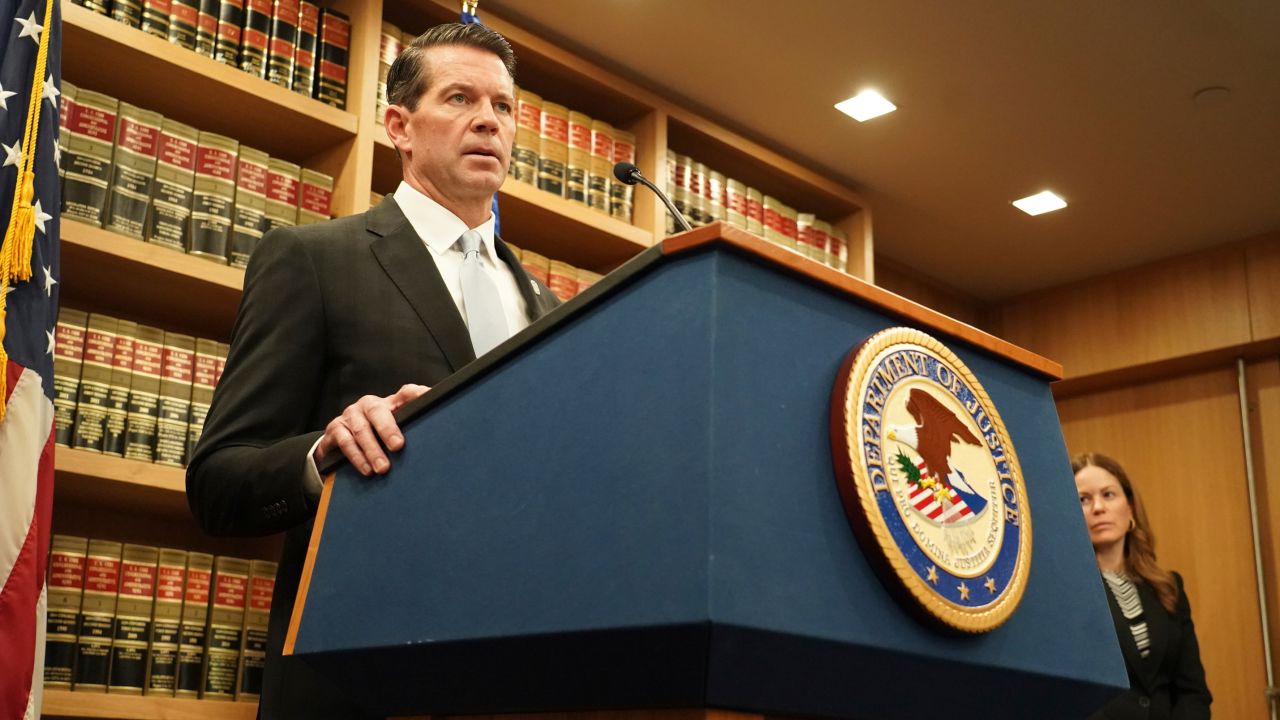James Dennehy Assistant Director of New York Field office of the FBI makes statements at the unsealing of charges against New york City Mayor, Eric Adams for bribery, conspiracy, and campaign finance charges. (Photo by Catherine Nance / SOPA Images/Sipa USA)(Sipa via AP Images)