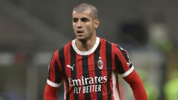 September 27, 2024, Milan: Milan, Italy, 27th September 2024. Alvaro Morata of AC Milan during the Serie A match at Giuseppe Meazza, Milan. (Credit Image: Â© Jonathan Moscrop/Sportimage/Cal Sport Media) (Cal Sport Media via AP Images)
