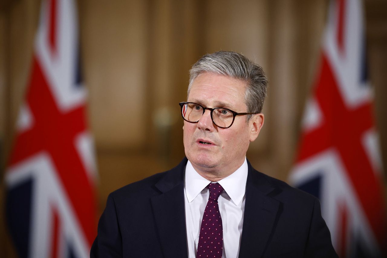 British Prime Minister Sir Keir Starmer at 10 Downing Street, London, on October 1.