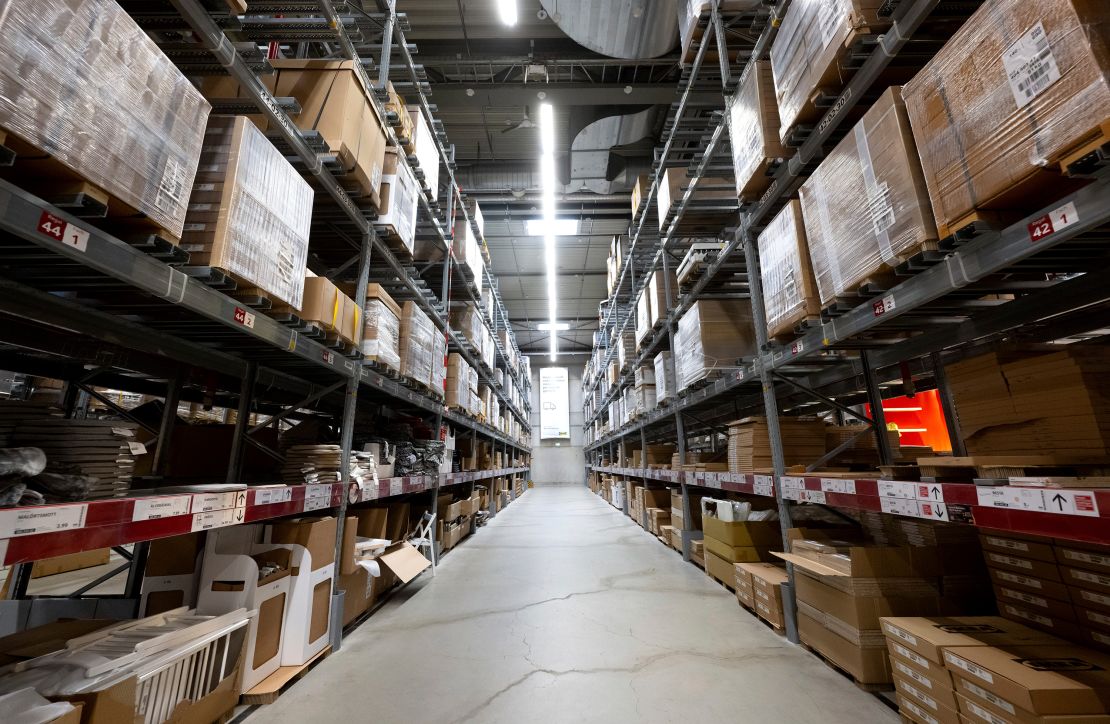 A warehouse in an IKEA store in Eching, Bavaria.