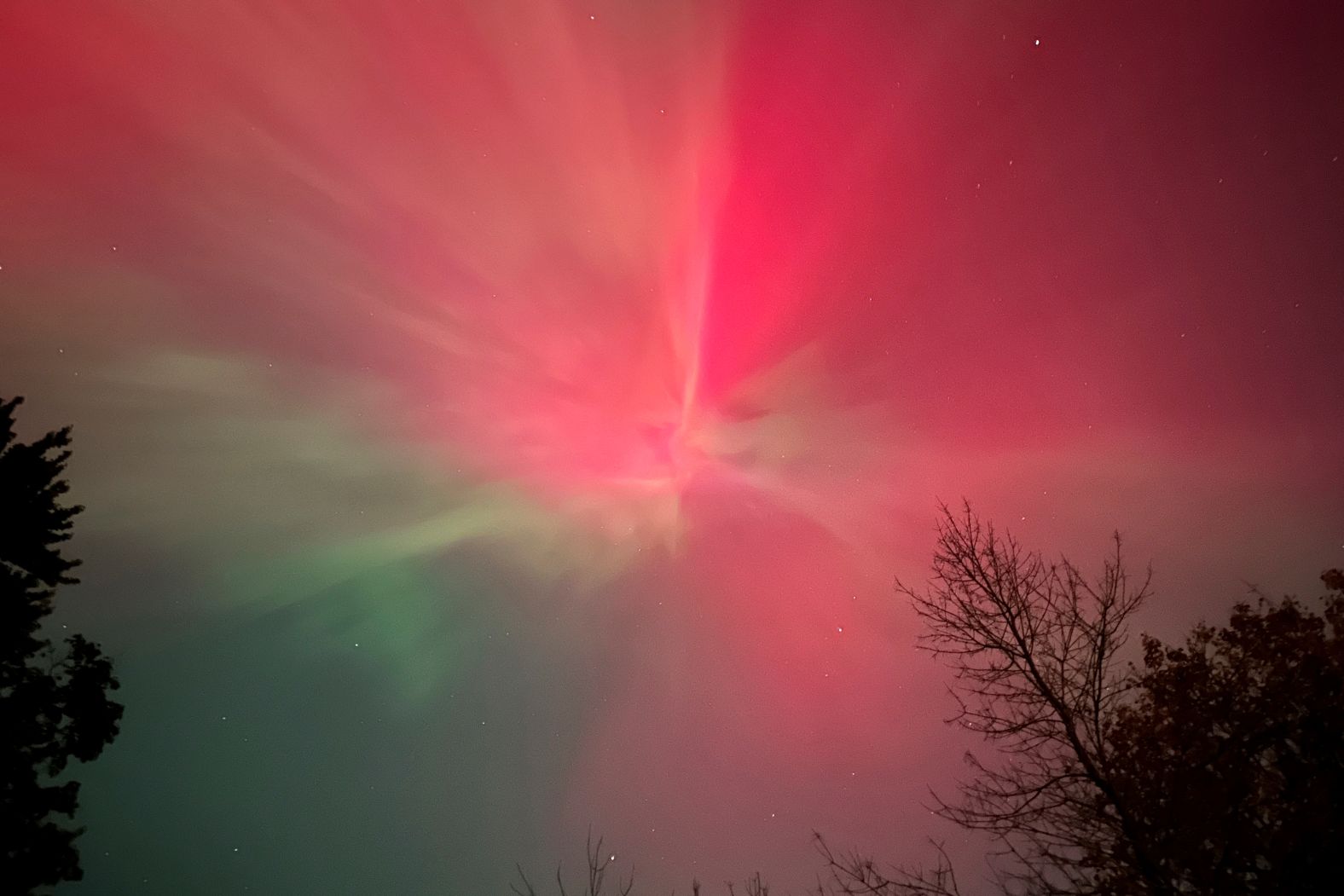 The northern lights are seen Thursday in Falmouth, Maine.