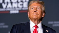 Republican presidential nominee former President Donald Trump arrives for a campaign rally at the Gaylord Rockies Resort & Convention Center, Friday, Oct. 11, 2024, in Aurora, Colo. (AP Photo/Alex Brandon)