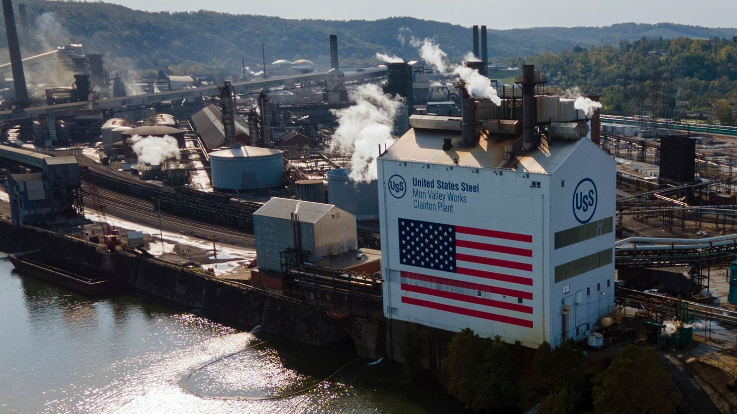 The United States Steel Mon Valley Works Clairton Plant in Clairton, Pennsylvania, on October 13, 2024